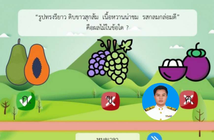 Interactive book คำคล้องจองผลไม้